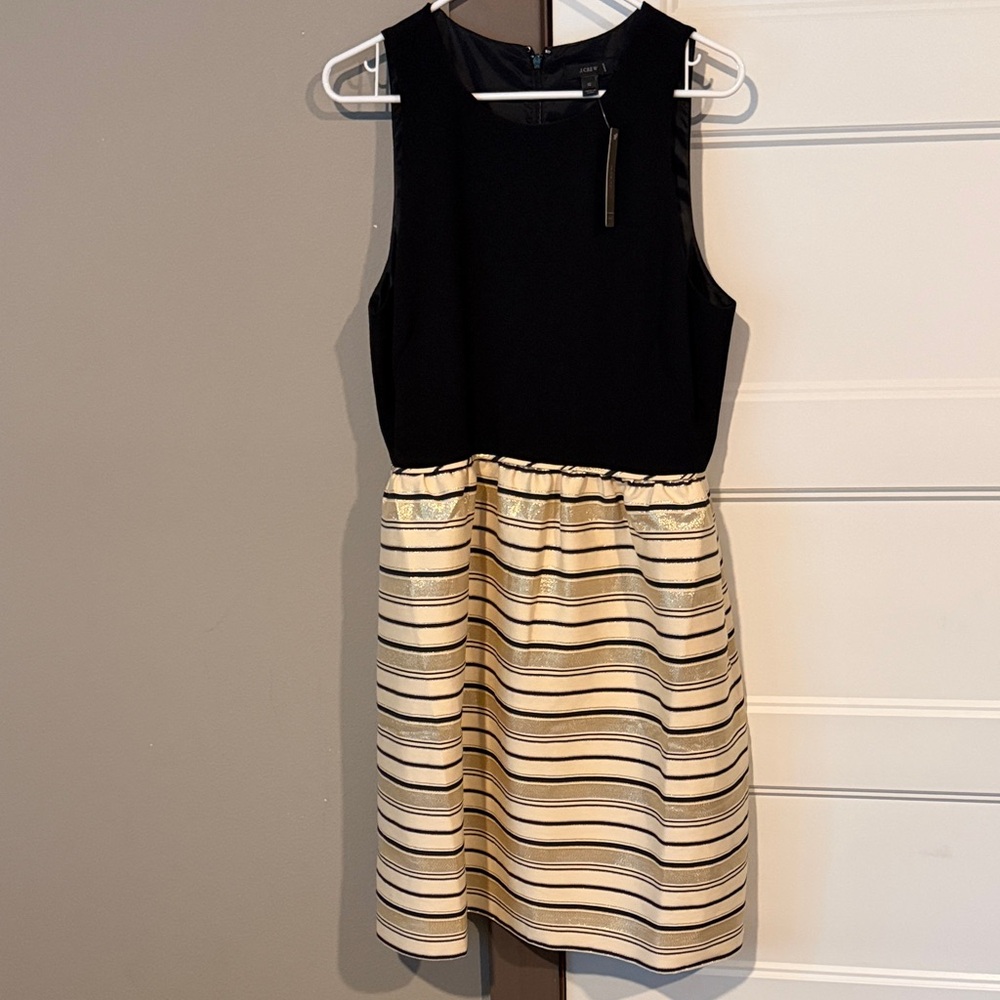 J. Crew Black Sleeveless Sheath Dress